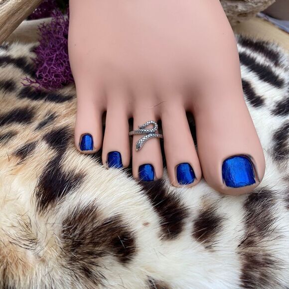 Snake sterling silver toe/midi ring - Picture 1 of 5